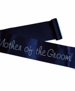 Bachelorette Superstore Rhinestone Sashes Rhinestone Sash "Mother Of The Groom"- Choose Your Sash Color