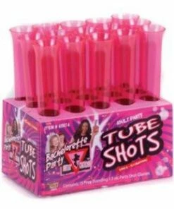 Bachelorette Superstore Hot Pink Bachelorette Shot Tubes, 15 Ct Drink'n Goods