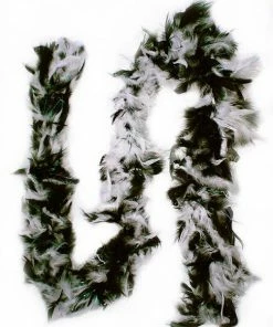 Bachelorette Superstore Feather Boa W/ Sparkles, Black & White Party Attire