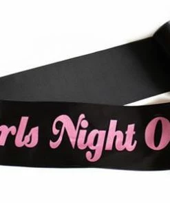 Bachelorette Superstore Glittering Black/Pink "Girls Night Out" Sash Sashes