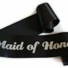 Bachelorette Superstore Glittering Black/Silver "Maid Of Honor" Sash