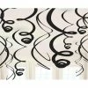 Bachelorette Superstore Black Swirl Decorations, 12 Pk