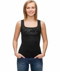 Bachelorette Superstore Rhinestone 'Bride' Tank Top Or T-shirt Party Attire
