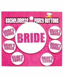 Bachelorette Superstore Bride Squad Buttons, 7pc New Arrivals