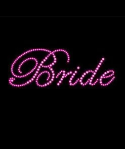 Bachelorette Superstore Pink Rhinestone "Bride" Tank Top Or T-shirt