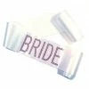 Bachelorette Superstore White W/ Pink Rhinestone "Bride" BLOCK Sash Sashes
