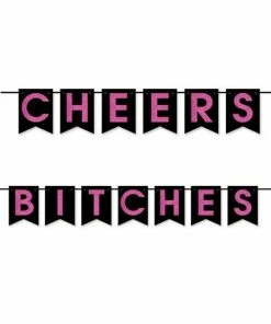 Bachelorette Superstore Cheers Bitches Pennant Banner, 12 Ft.