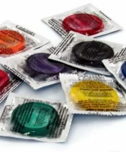 Bachelorette Superstore 8 Pack Colored Condoms- NON LUBRICATED $1.99 And Under