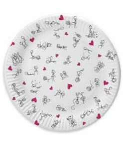 Bachelorette Superstore Naughty Positions 7" Plates, 8 Pk Partyware