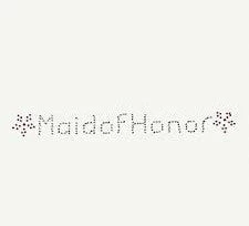 Bachelorette Superstore Maid Of Honor- Rhinestone Iron On- Pink Flowers