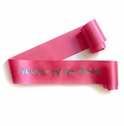 Bachelorette Superstore Glittering Hot Pink/Black "Mother Of The Bride" Sash Sashes