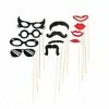 Bachelorette Superstore Mustache, Lips & Glasses Photo Props, 12 Pc Decorations