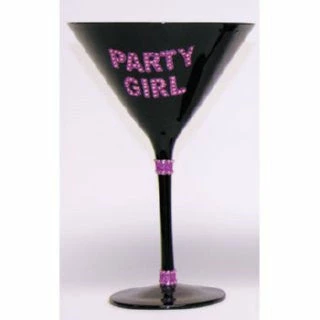 Bachelorette Superstore 'Party Girl' Bling Martini Glass Drink'n Goods 1 Bachelorette Superstore 'Party Girl' Bling Martini Glass Drink'n Goods