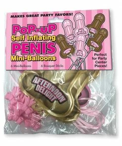 Bachelorette Superstore New Arrivals Self Inflating Pop Up - Penis Balloons/ Centerpiece 6 Pk