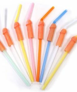 Bachelorette Superstore Drink'n Goods Pecker Straws - 8 Pack