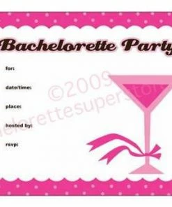 Bachelorette Superstore $1.99 And Under Pink Martini Invitations