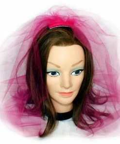 Bachelorette Superstore Pink Veil Tiaras, Veils & Hats