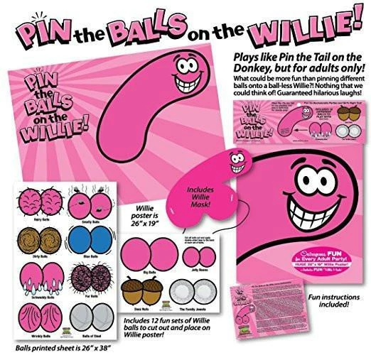 Bachelorette Superstore Party Games Pin The Balls On The Willie Game 1 Bachelorette Superstore Party Games Pin The Balls On The Willie Game