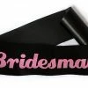 Bachelorette Superstore Glittering Black/Pink "Bridesmaid" Sash