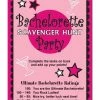 Bachelorette Superstore $1.99 And Under Bachelorette Party Scavenger Hunt Game, 8 Pk
