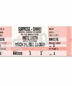 Bachelorette Superstore Bridal Shower Custom Ticket Invitations