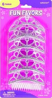 Bachelorette Superstore Silver Tiara Combs, 6pk 1 Bachelorette Superstore Silver Tiara Combs, 6pk