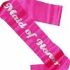 Bachelorette Superstore Sashes Glittering Hot Pink/Silver Maid Of Honor Sash