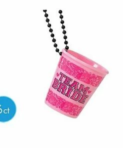 Bachelorette Superstore Team Bride Shot Glass Necklace, 6pk $1.99 And Under