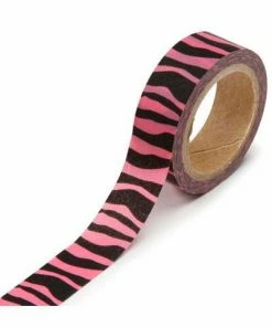 Bachelorette Superstore Washi Pink Zebra Tape, .6 In X 26 Ft