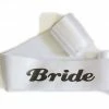Bachelorette Superstore Glittering White/Charcoal Bride Sash
