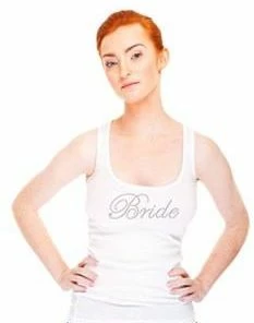 Bachelorette Superstore Rhinestone 'Bride' Tank Top Or T-shirt Party Attire